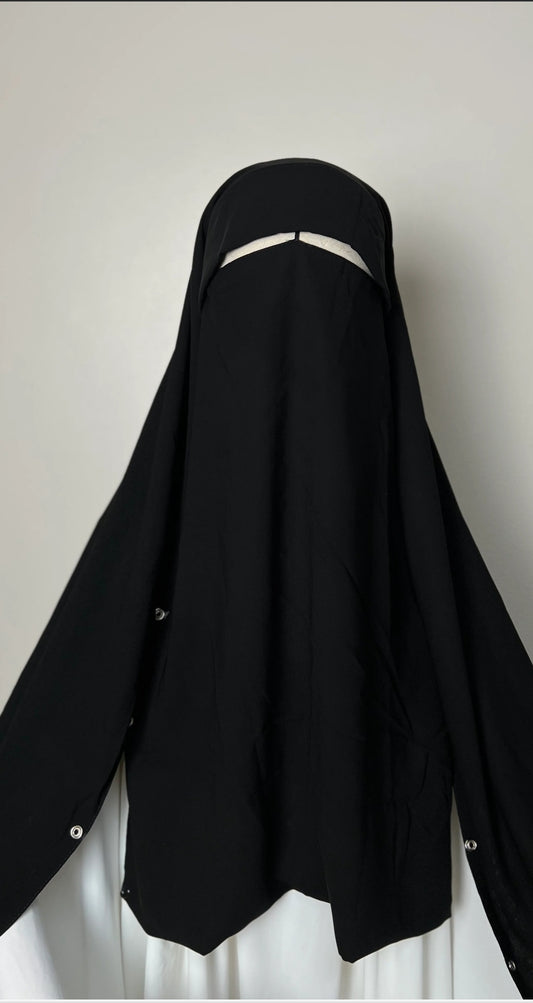 Maxi Niqab casquette à pression